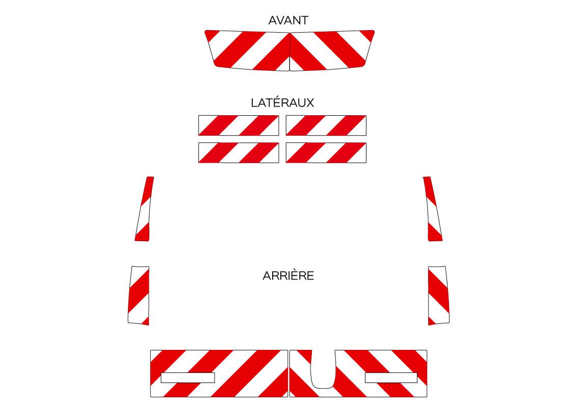 Kit ritroriflettente pretagliato Classe A CITROËN JUMPER 2014-2023